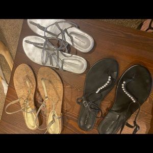 Ann Taylor Sandals Listing is for all 3 pairs